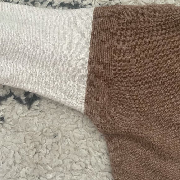 Madewell Kimball Colorblock Sweater - Tan - SZ L - Picture 4 of 5